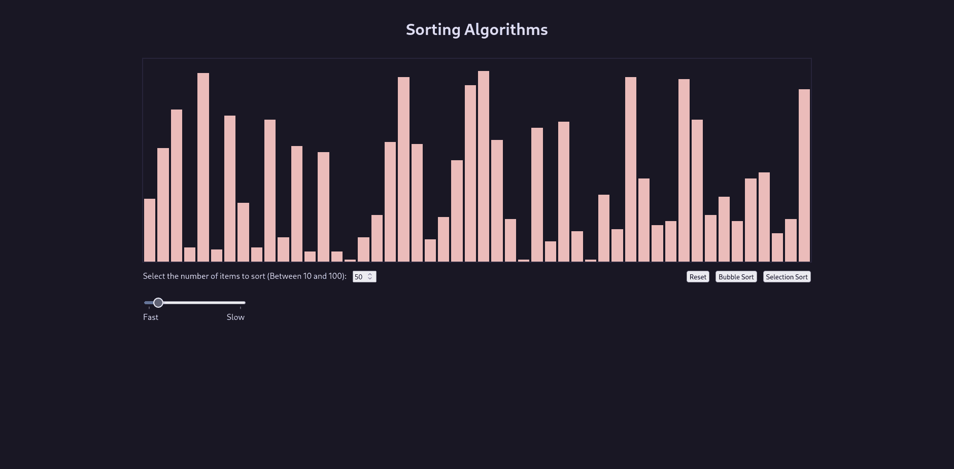 My sorting algorithm visualizer website.